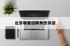 博罗哪里雇用男性伴游(北京陪游女雇用最新信息)